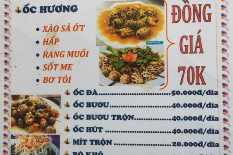 quán ốc ngon Đà Nẵng