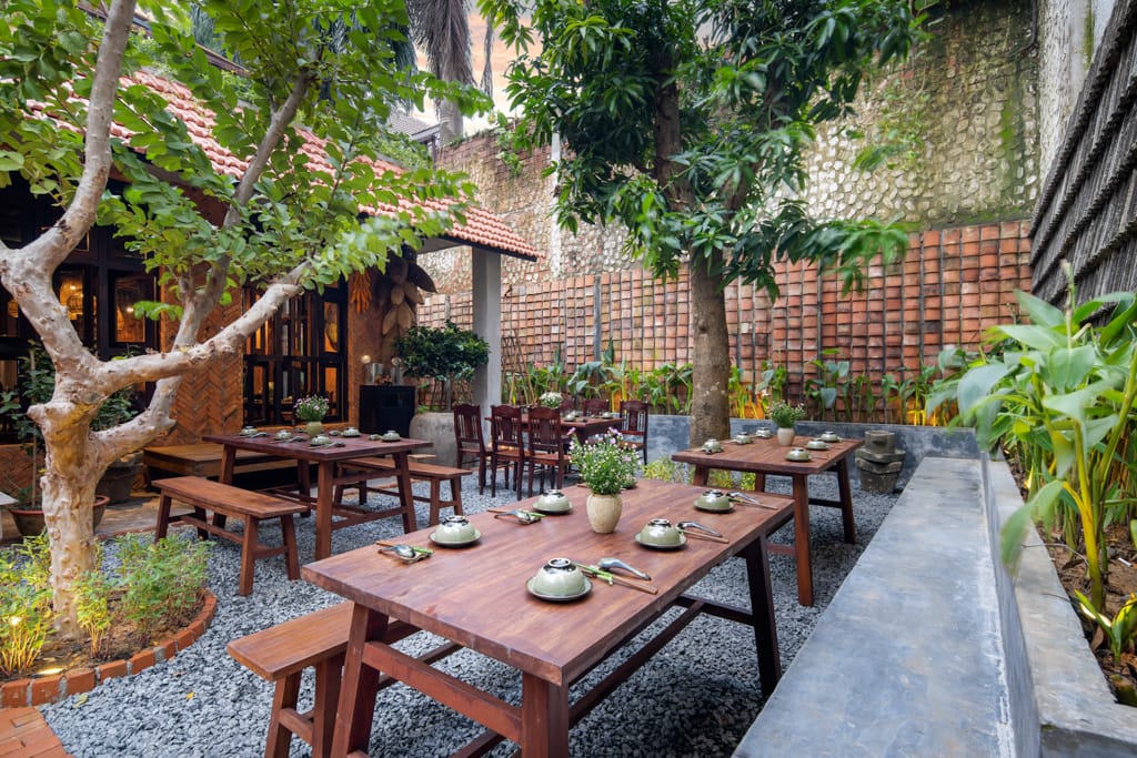 nhà hàng chay Sangha 