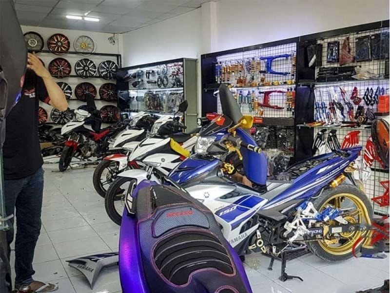 Cửa hàng phụ tùng xe máy tại Đà Nẵng