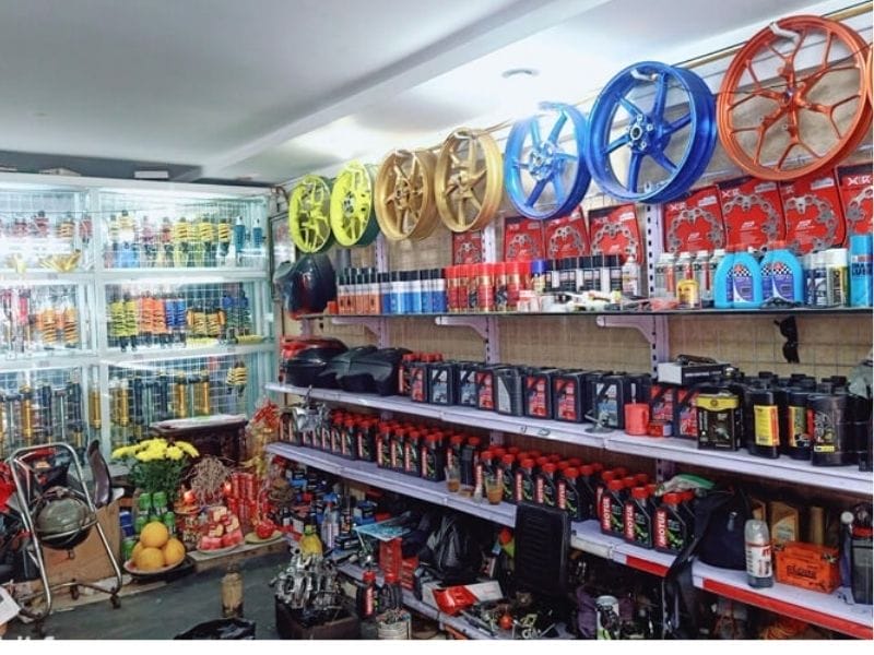 Cửa hàng phụ tùng xe máy tại Đà Nẵng