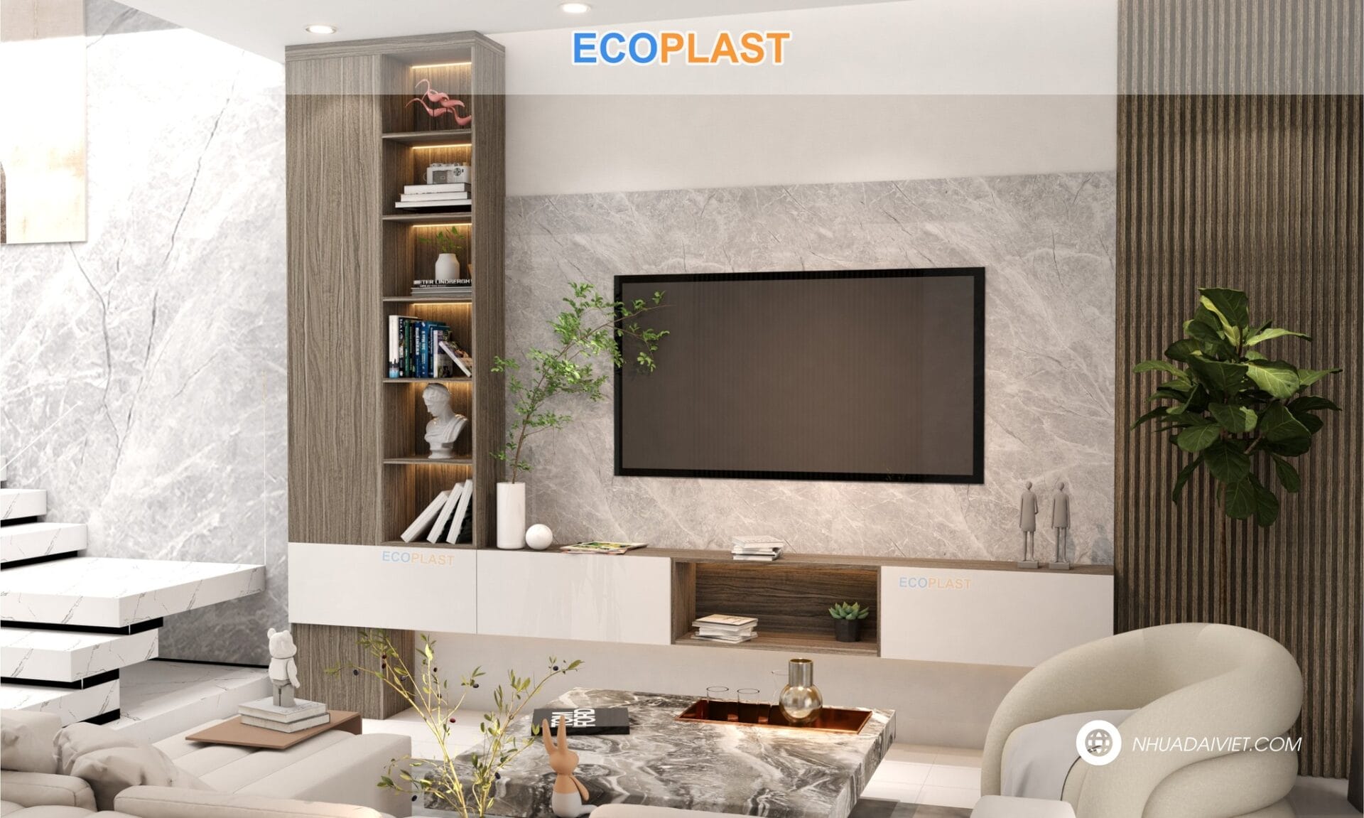 tấm ốp tường vân đá